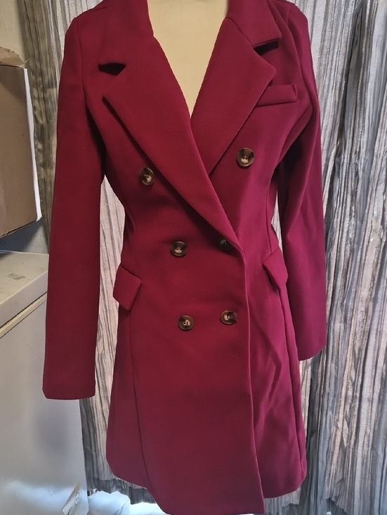 Love Tree Jackets & Blazers - Love Tree Wine  Color Pea Coat